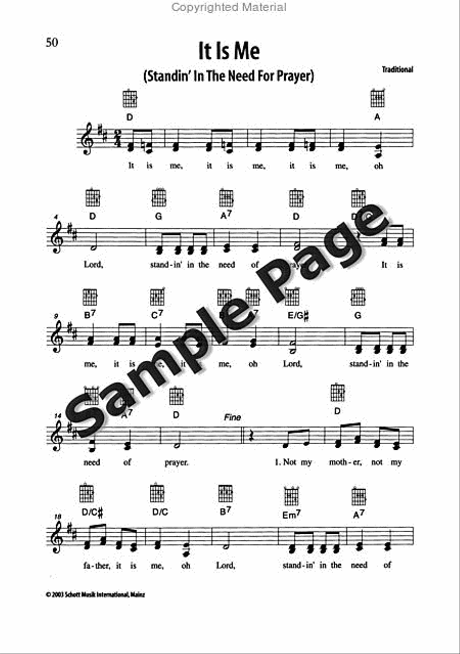 Best of Spirituals & Gospels Acoustic Guitar scores gallery preview page 51