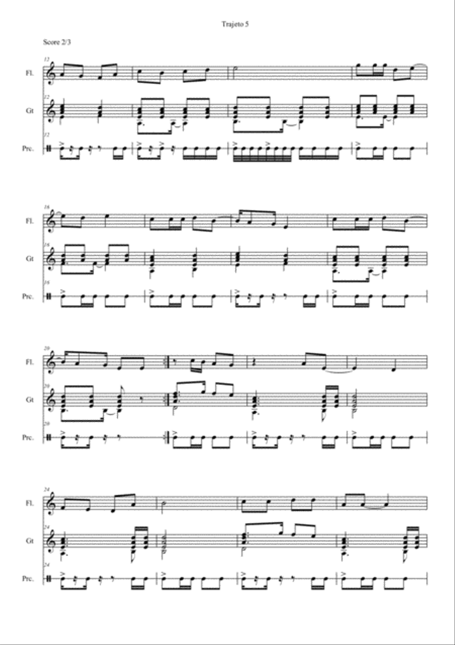 Trajeto 5 Small Ensemble scores gallery preview page 2