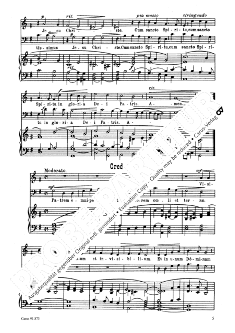 Missa in honorem S. Gregorii Choir scores gallery preview page 6