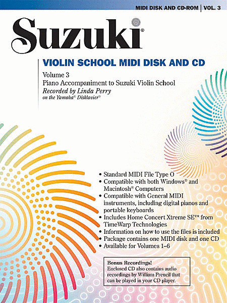 Linda Perry: Suzuki Violin School, Volume 3 - MIDI Accompaniment Disk And CD-ROM