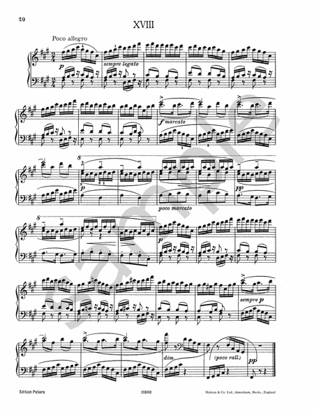 18 Short Selected Pieces (Arranged for Piano)