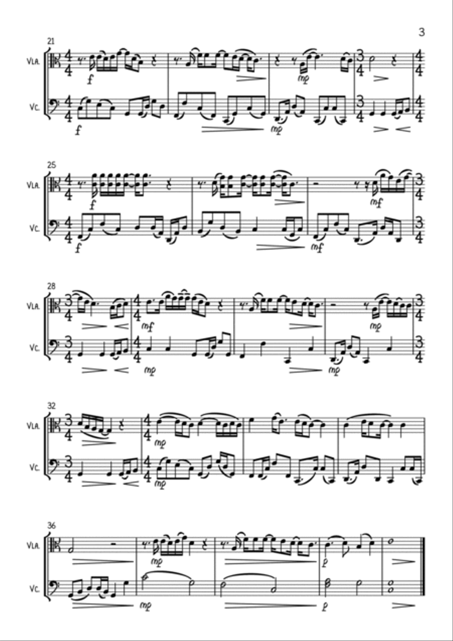 How Long Will I Love You String Duet scores gallery preview page 3