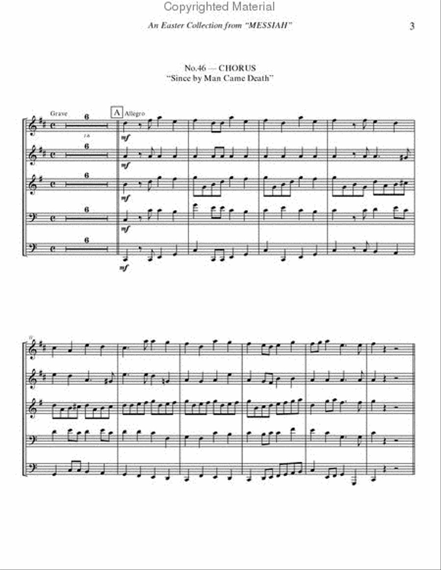 An Easter Collection from MESSIAH Brass Quintet scores gallery preview page 5