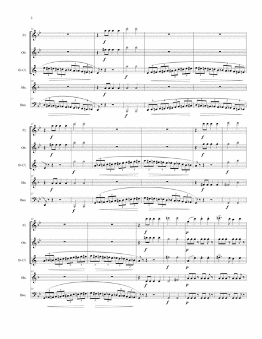 The Carnival of the Animals for Woodwind Quintet Woodwind Quintet scores gallery preview page 4
