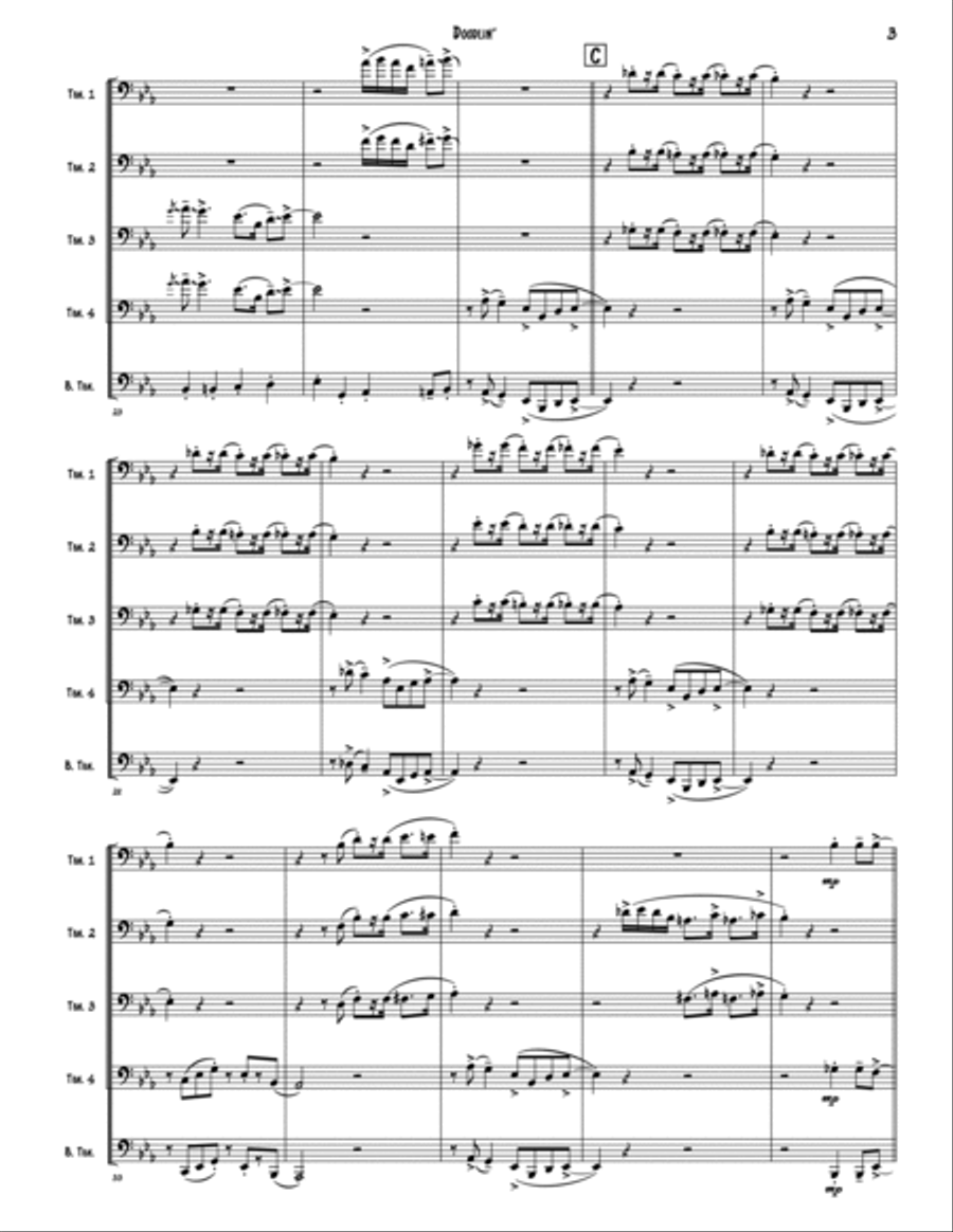 Doodlin' Brass Quintet scores gallery preview page 3