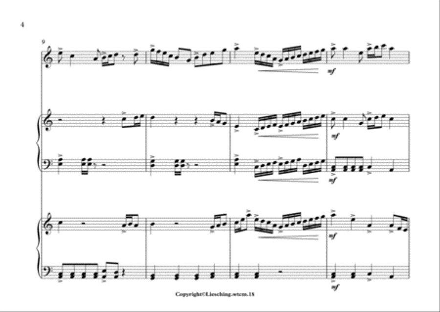 Toccata for Marimba in A minor Percussion Ensemble scores gallery preview page 4