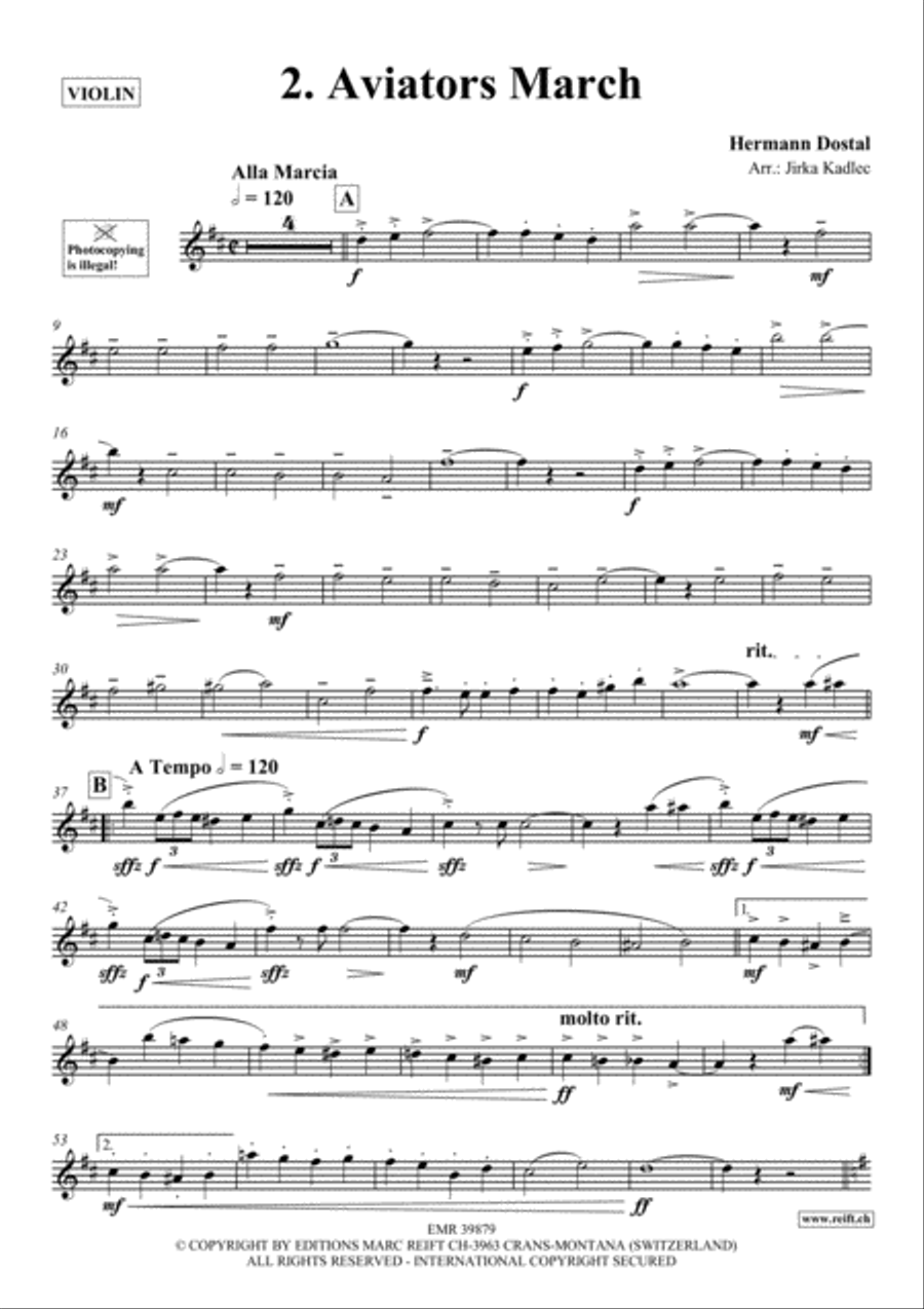 10 Greatest Famous Marches Violin Solo scores gallery preview page 3