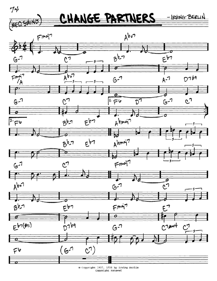 Change Partners C Instrument scores gallery preview page 1