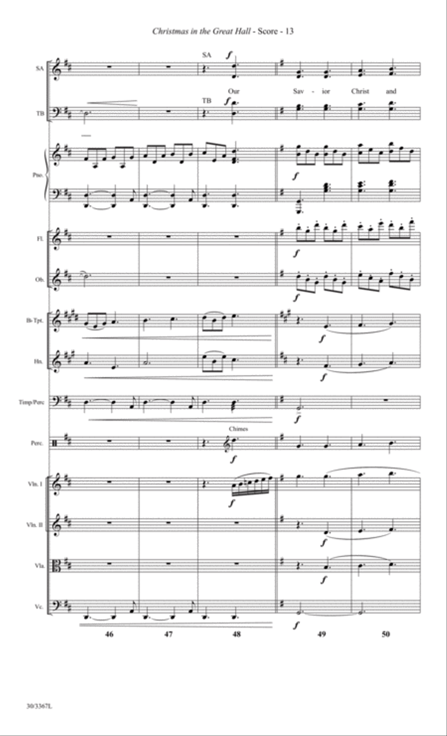 Christmas in the Great Hall - Instrumental Ensemble Score and Parts Choir scores gallery preview page 16