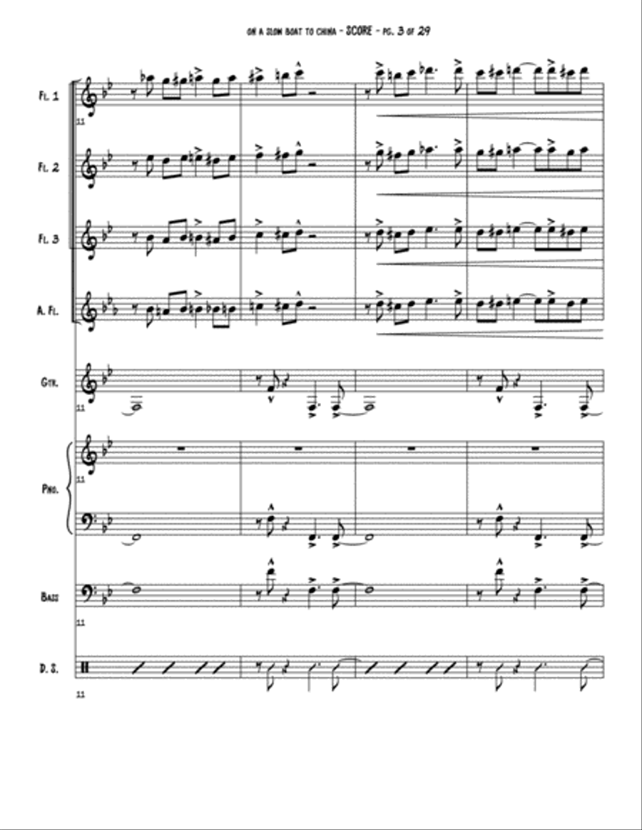 On A Slow Boat To China Large Ensemble scores gallery preview page 4