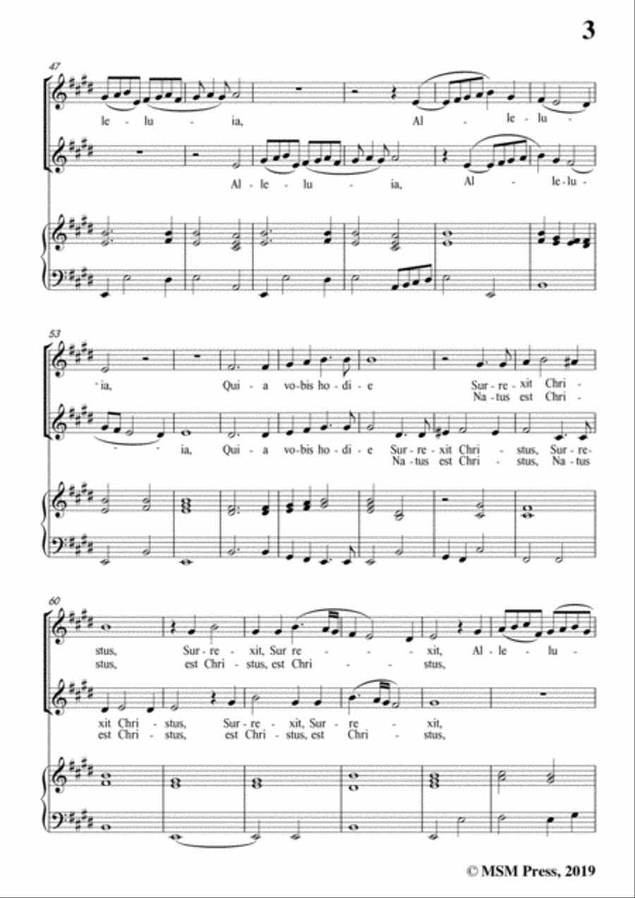 Leoni-Ecce annuntio vobis,in E Major,for two Voices&Piano SSA scores gallery preview page 5