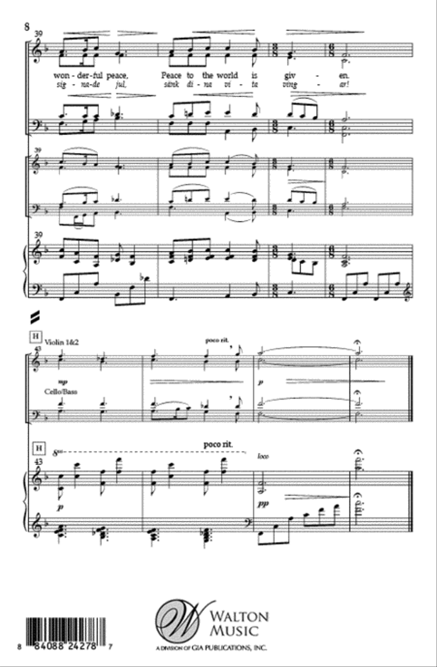 Wonderful Peace (Vocal Score) 4-Part scores gallery preview page 7