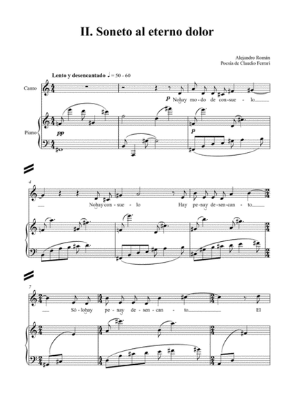Tres sonetos de amor, Op. 14 for Voice and Piano image number null