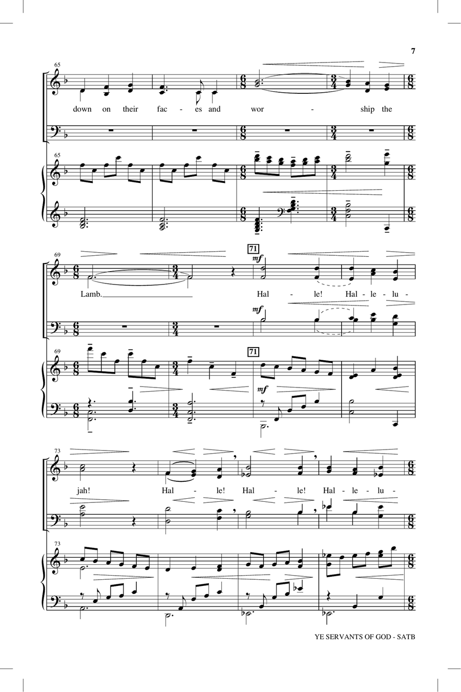 Ye Servants Of God Ye Servants Of God 4-Part scores gallery preview page 6