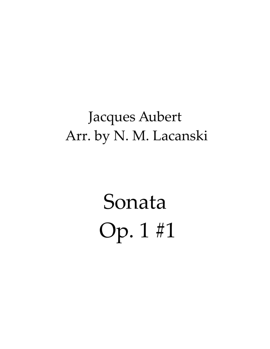 Sonata Op. 1 #1 image number null