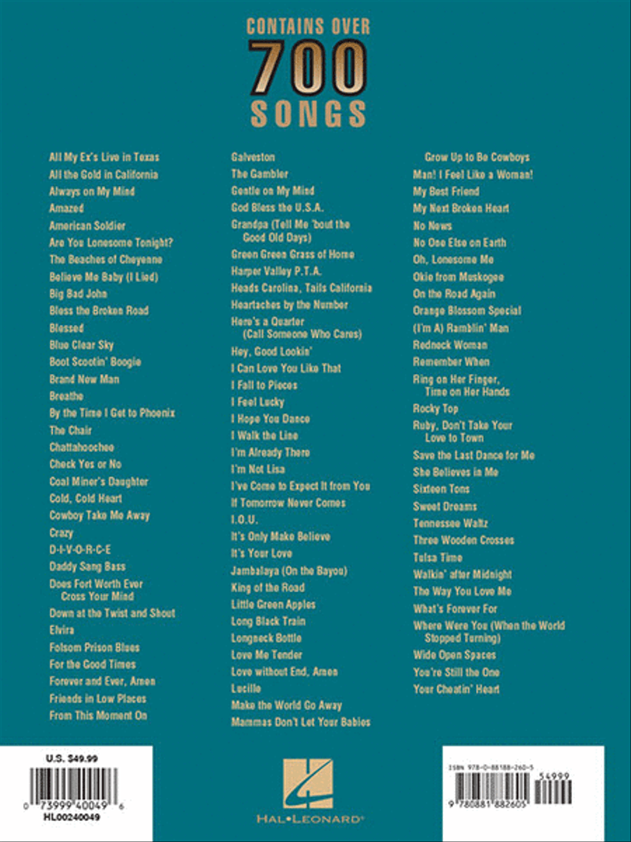 The Ultimate Country Fake Book - 5th Edition Piano scores gallery preview page 5