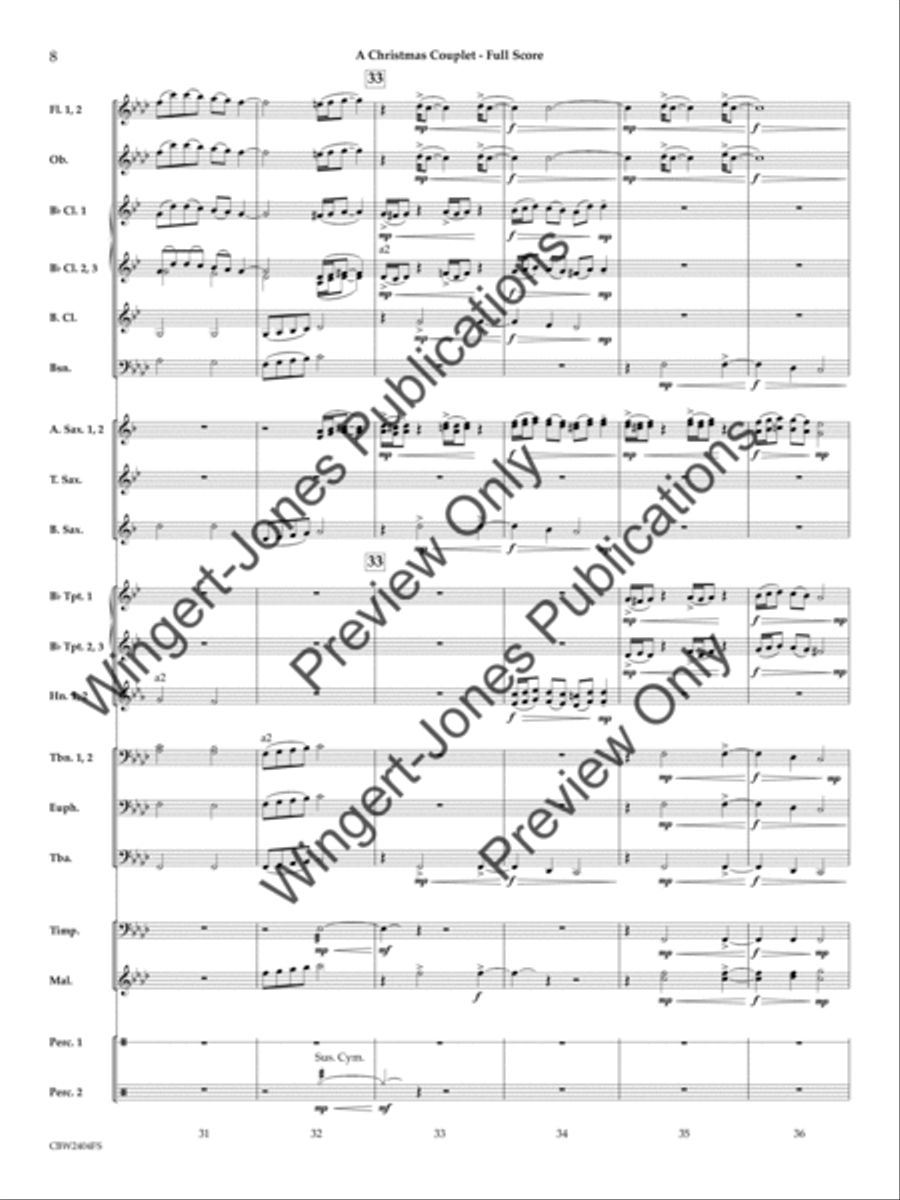A Christmas Couplet A Christmas Couplet Concert Band scores gallery preview page 9