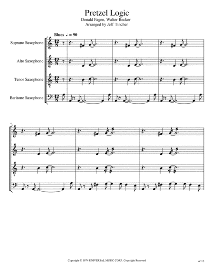 Pretzel Logic Pretzel Logic Woodwind Quartet scores gallery preview page 2
