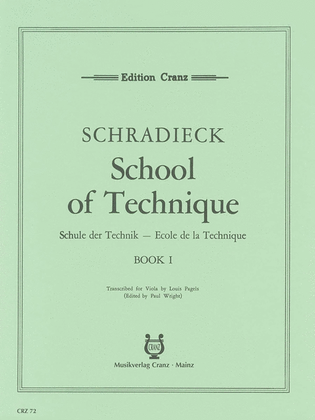 Schradieck - School Of Viola Technique Book 1