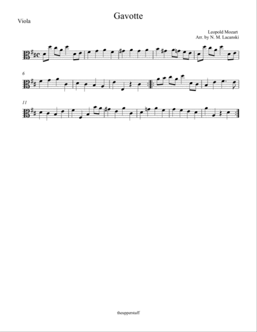 Gavotte String Duet scores gallery preview page 1