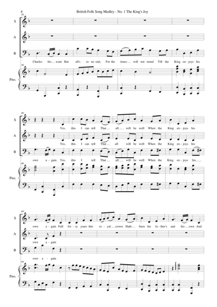 9 British folksongs for SAB choir and piano image number null