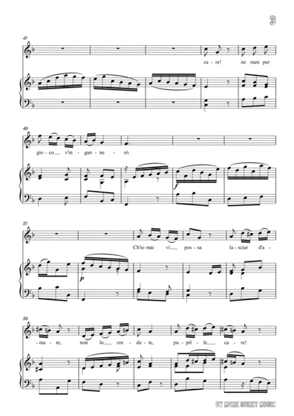 Handel-Ch'io mai vi possa in d minor，for voice and piano image number null