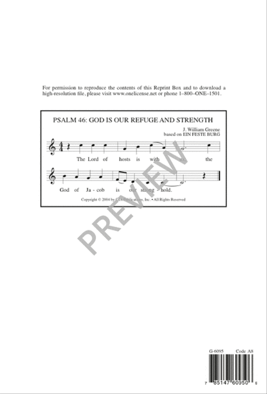 Psalm 46: God Is Our Refuge and Strength 4-Part scores gallery preview page 8