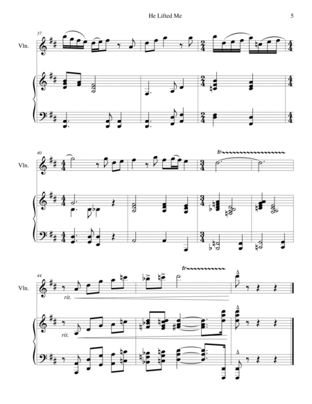 THREE HYMN ARRANGEMENTS for VIOLIN and PIANO (Duet – Violin/Piano with Violin Part) image number null