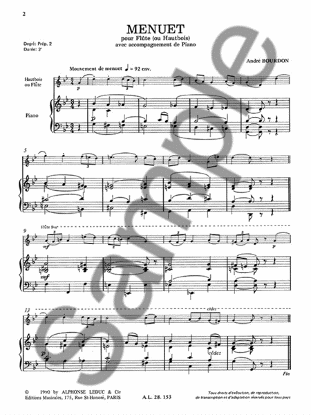 Menuet (flute & Piano)