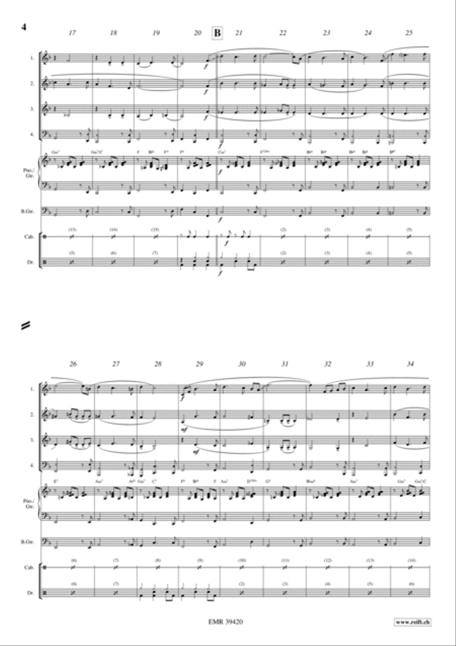 Snow-White Waltz Woodwind Quartet scores gallery preview page 3