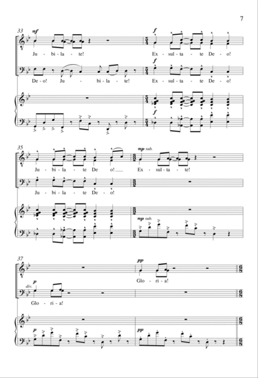 Exsultate! Jubilate! Exsultate! Jubilate! TTBB scores gallery preview page 6