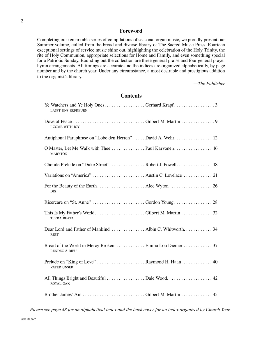 The Organist in Season: Summer Organ scores gallery preview page 2