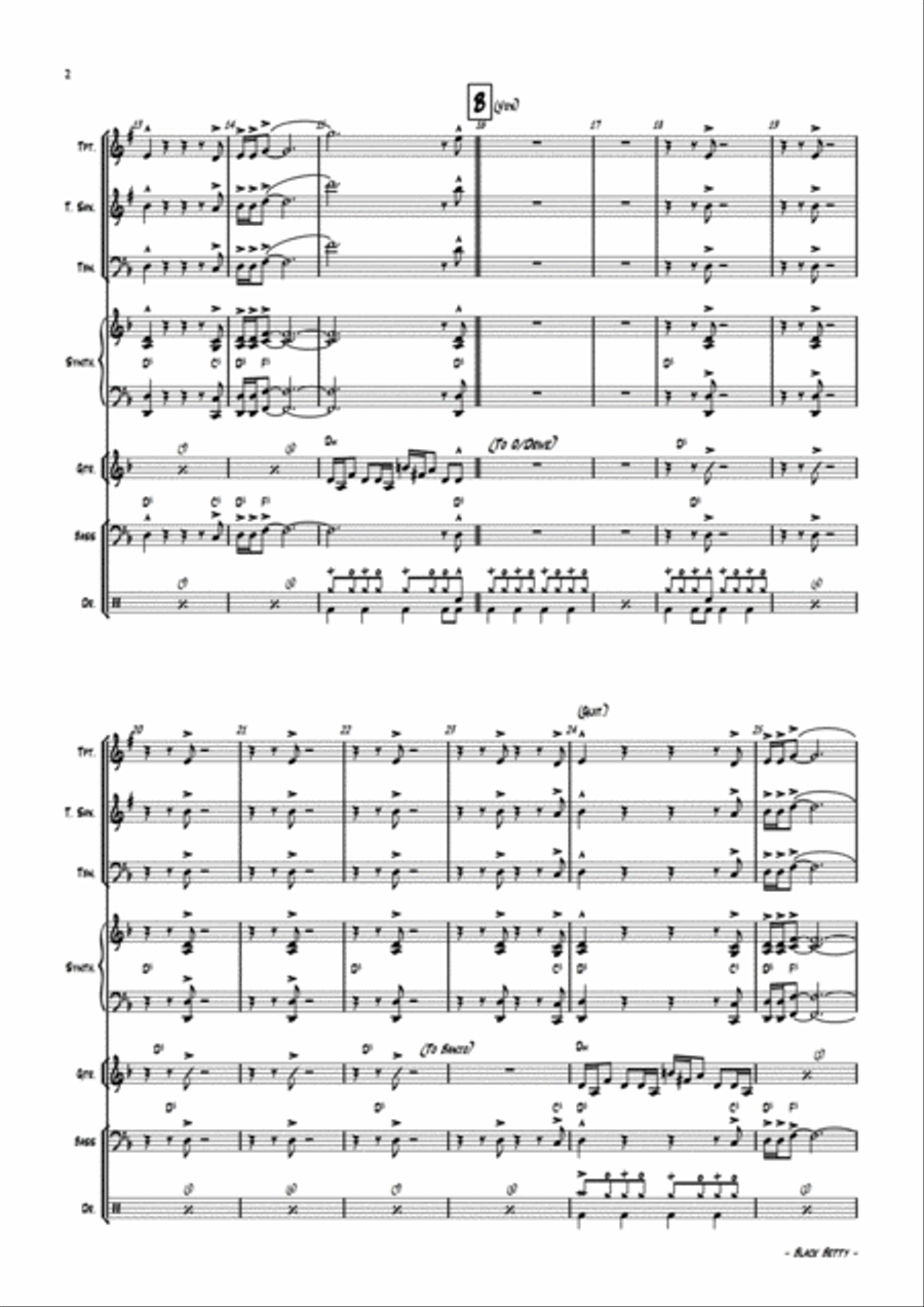 Black Betty Jazz Ensemble scores gallery preview page 5