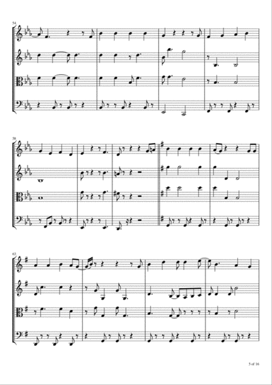 (it Must've Been Ol') Santa Claus String Quartet scores gallery preview page 6