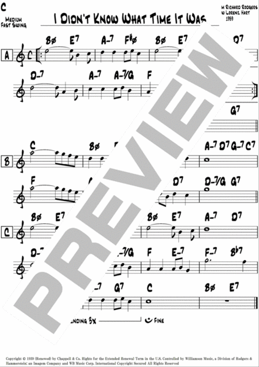 I Didn't Know What Time It Was Piano scores gallery preview page 3