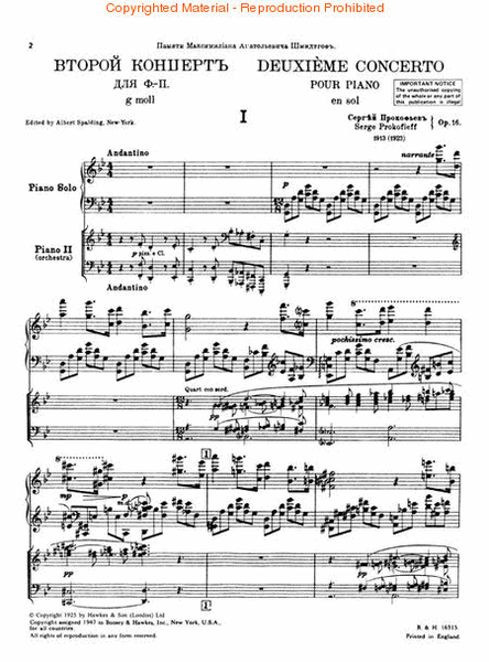 Piano Concerto No. 2 in G Minor, Op. 16