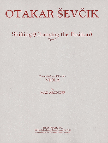Ottakar Sevcik: Shifting (Changing the Position), Opus 8