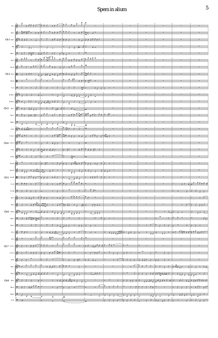 Spem in Alium (40 part motet) arranged for orchestra Full Orchestra scores gallery preview page 5