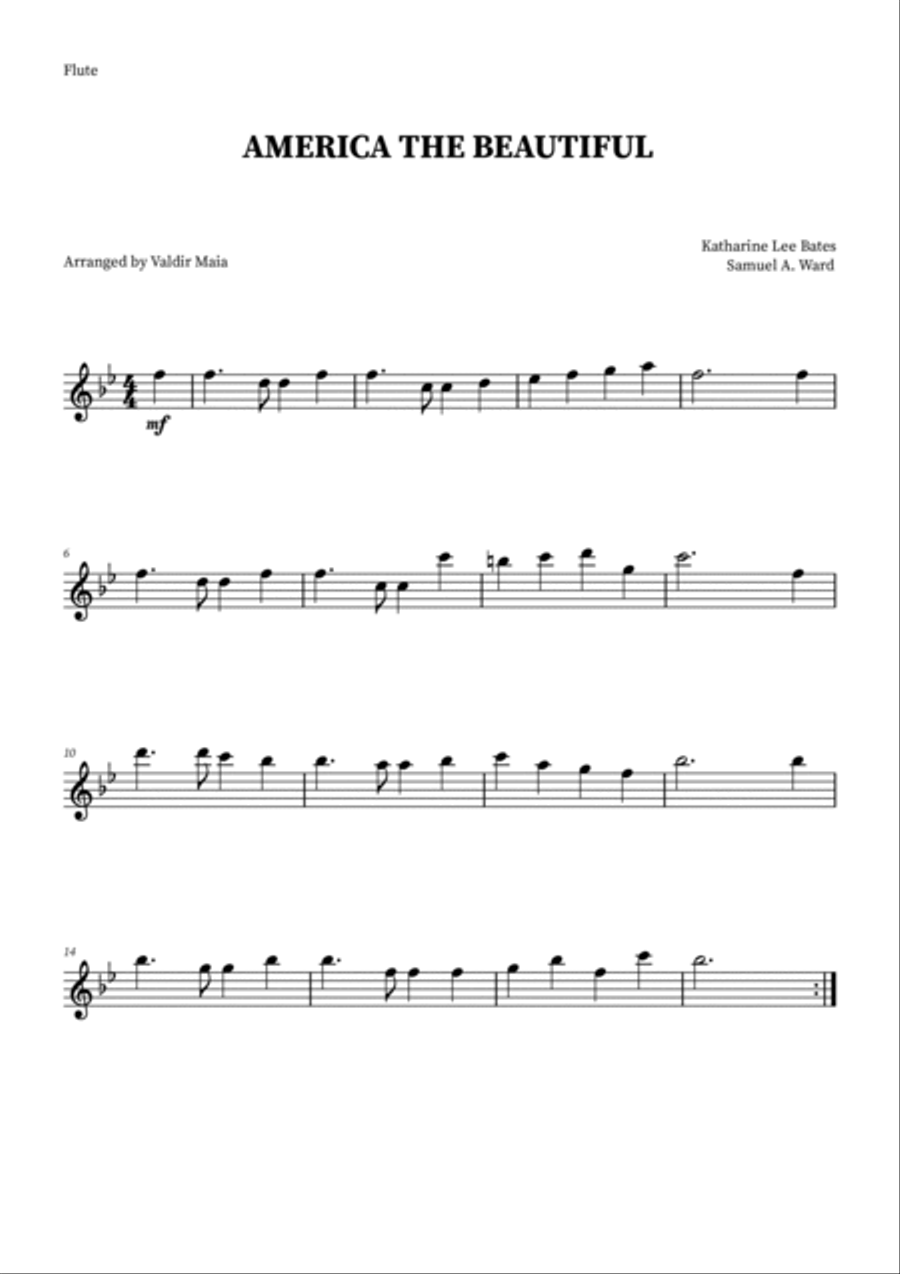 America The Beautiful - Woodwind Trio (+ CHORDS) Woodwind Trio scores gallery preview page 2