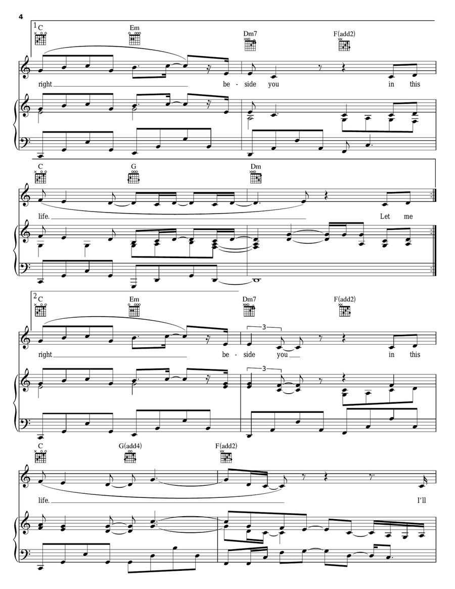 In This Life Piano, Vocal, Guitar scores gallery preview page 4