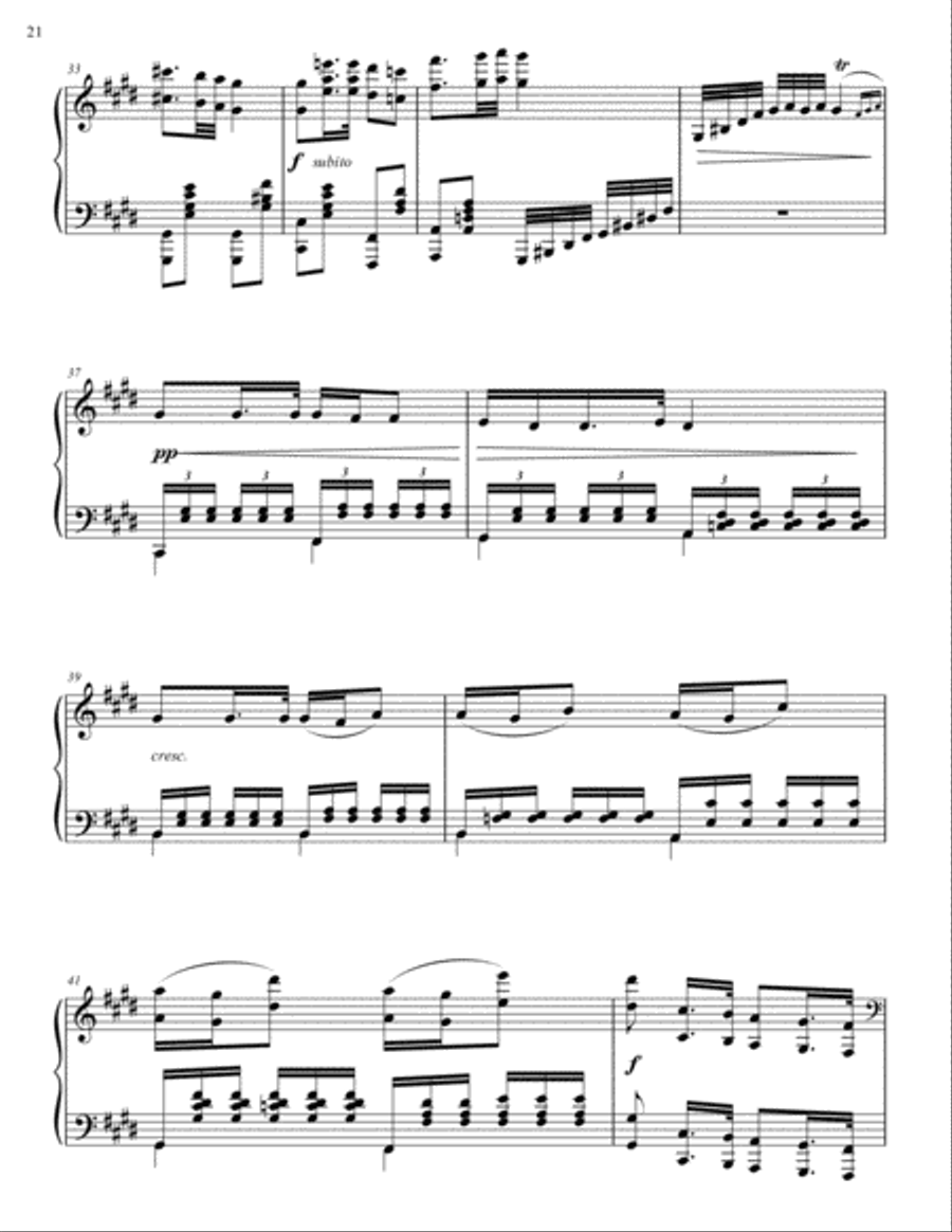 Movement II from Piano Sonata No. 1 in A minor Piano Solo scores gallery preview page 3
