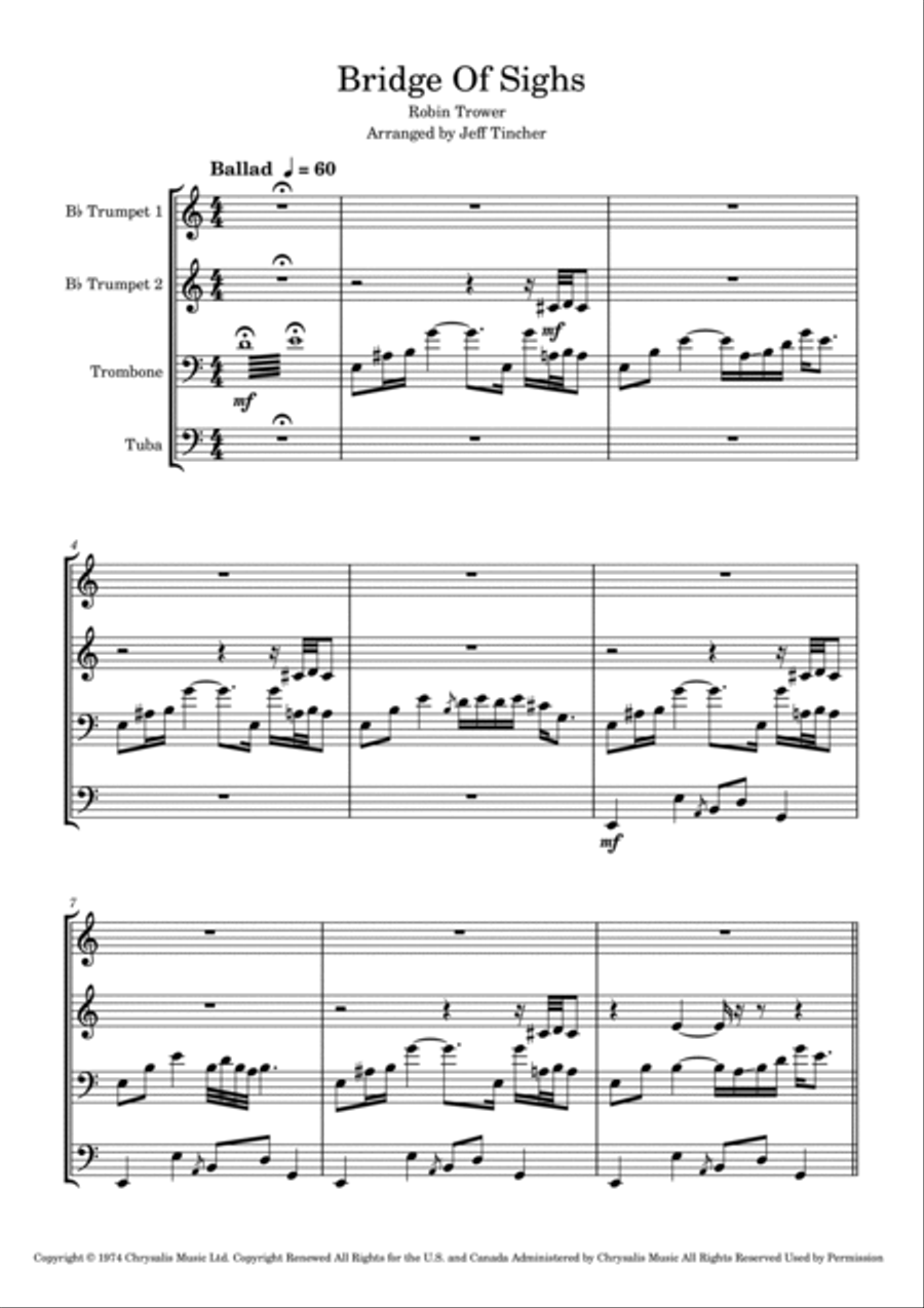 Bridge Of Sighs Brass Ensemble scores gallery preview page 2