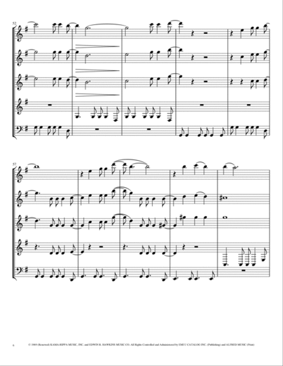 Oh Happy Day Woodwind Quintet scores gallery preview page 6