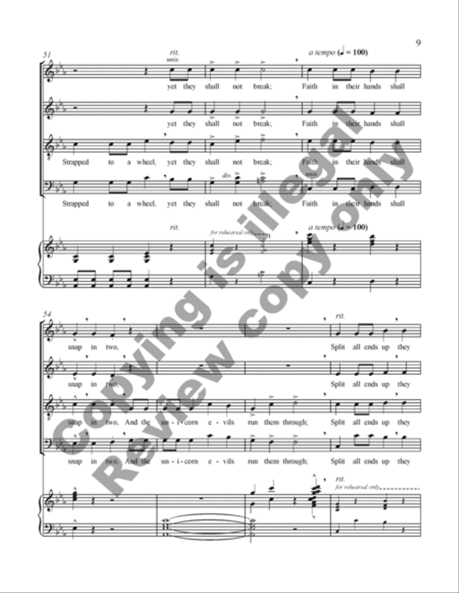And Death Shall Have No Dominion 4-Part scores gallery preview page 24