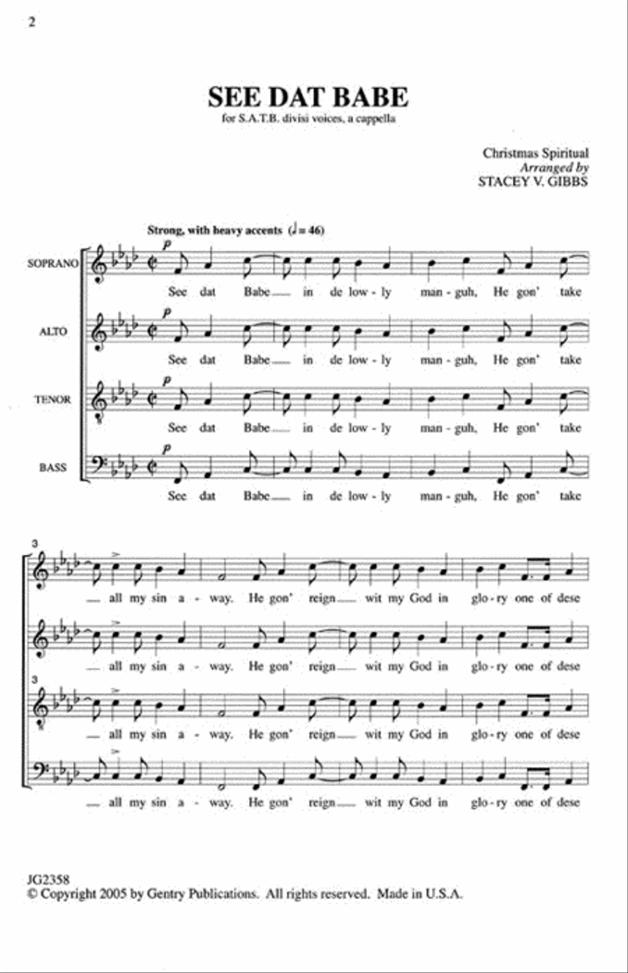 See Dat Babe 4-Part scores gallery preview page 2
