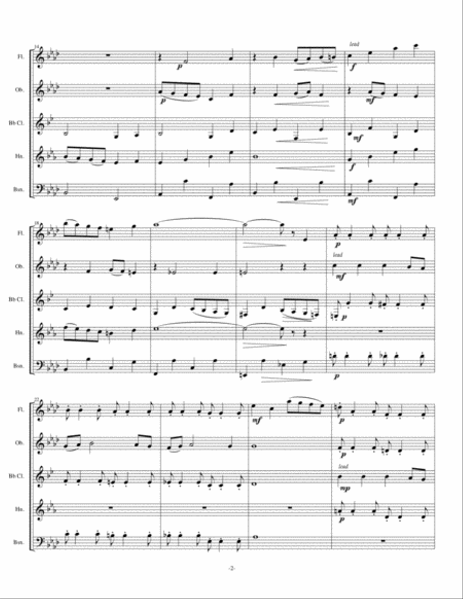 Have Yourself A Merry Little Christmas from MEET ME IN ST. LOUIS Woodwind Quintet scores gallery preview page 2