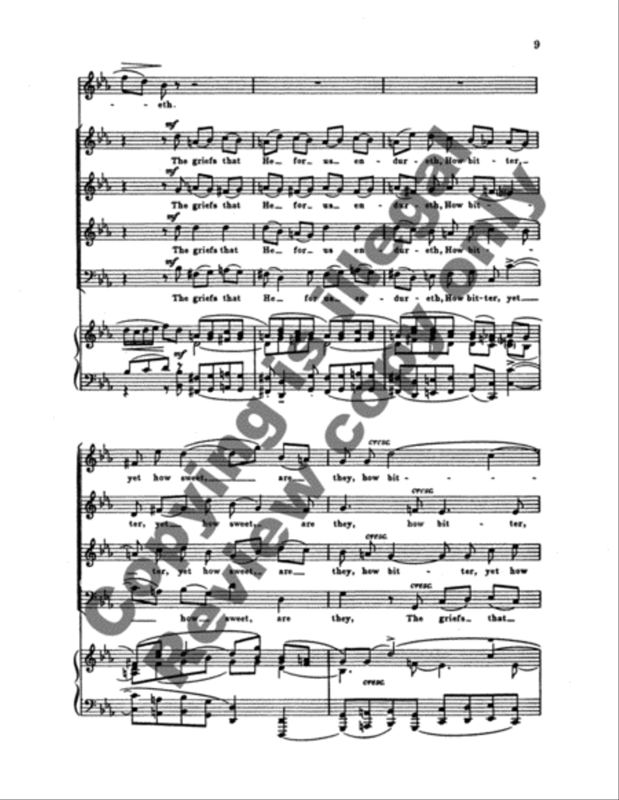 St. Matthew Passion: I Would Beside My Lord, BWV 244 4-Part scores gallery preview page 6