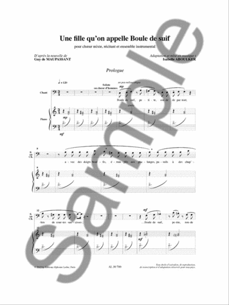 Une Fille Qu'on Appelle Boule De Suif Voice Solo scores gallery preview page 2