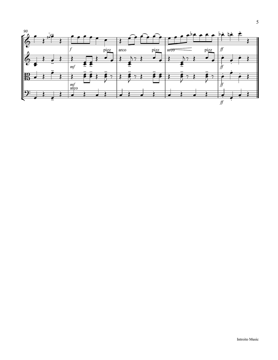 If I Were A Rich Man String Quartet scores gallery preview page 5