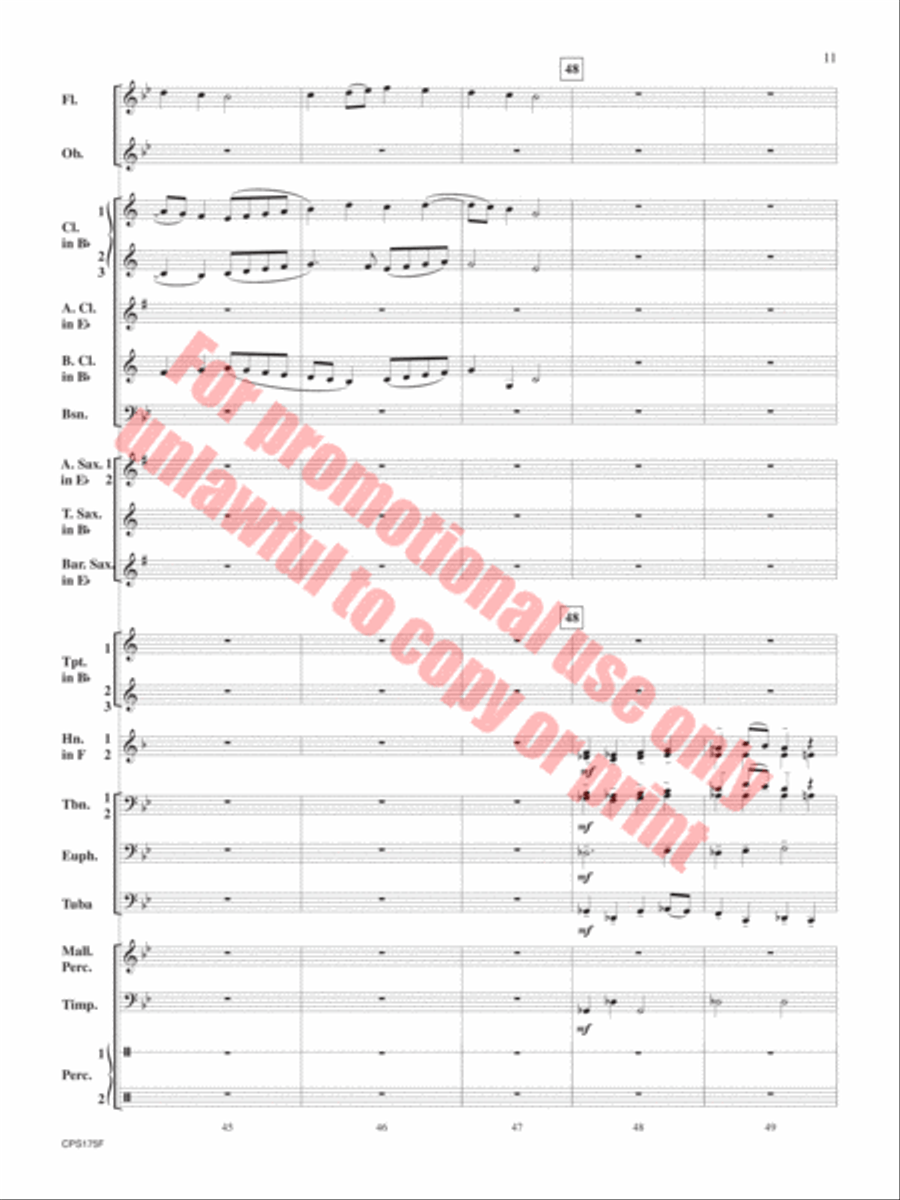 Aberystwyth Variants Concert Band scores gallery preview page 12
